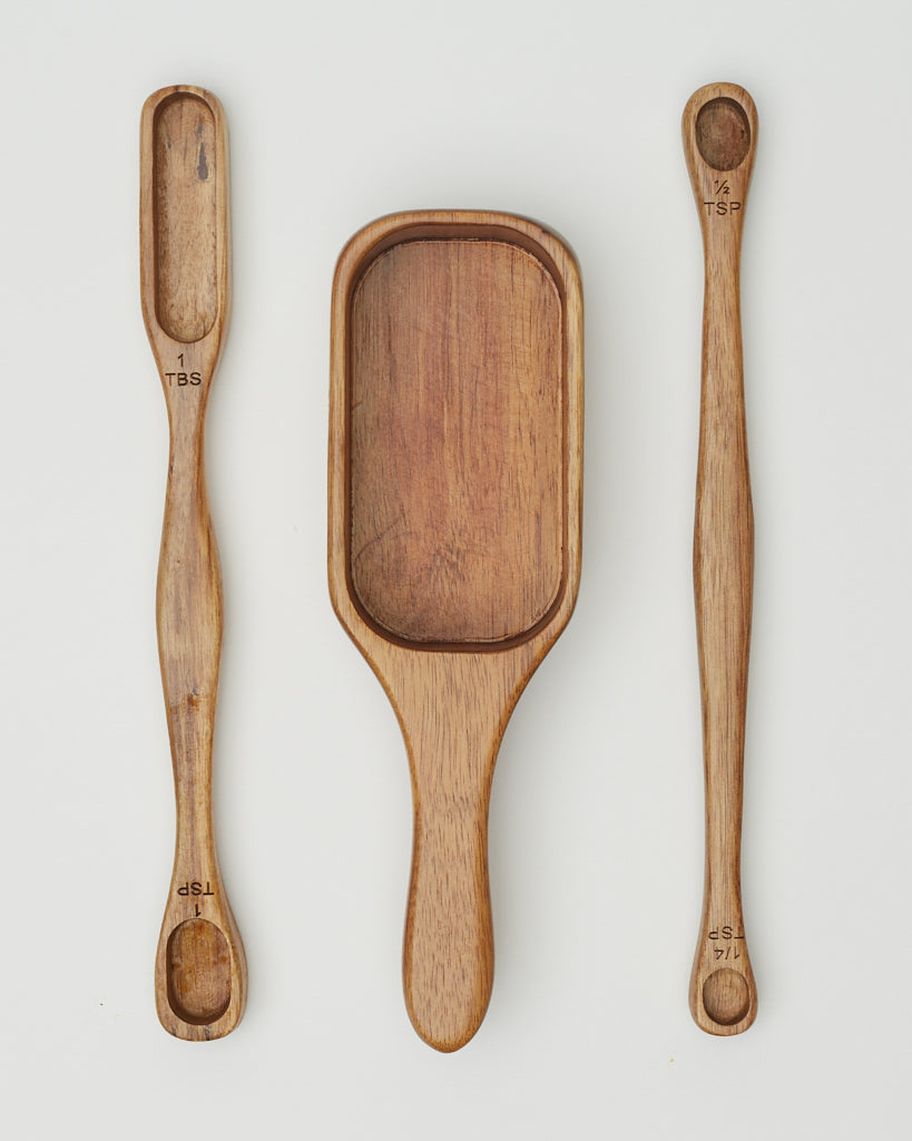 3-Piece Acacia Measuring Spoon Set